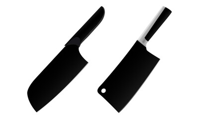 Kitchen knife icon on white background, Isolated Vector illustration. Kitchen appliances png.