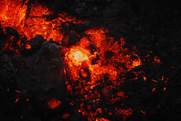 Island - abkühlende Lava vom Litli-Hrútur