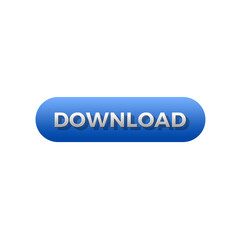 Download button for web or app cyberspace information storage button internet file browsing 3d icon