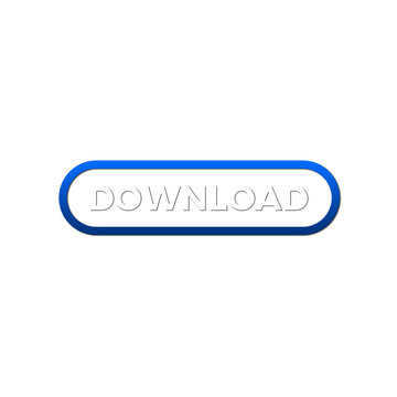 Download button for web or app cyberspace information storage button internet file browsing 3d icon