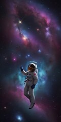 Obraz na płótnie Canvas astronaut in space wallpaper