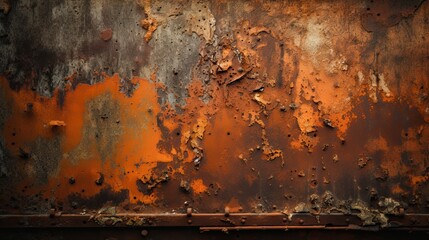Vibrant orange rusted metal texture with rugged patina