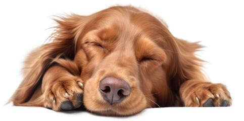  Sleeping dog with transparent background