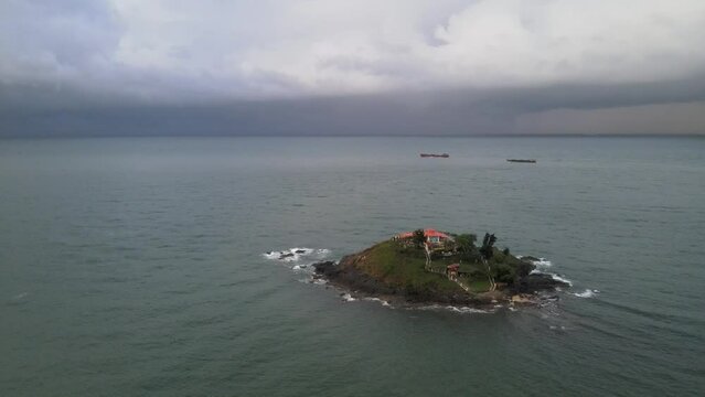 The aerial view of Vung Tau in Vietnam