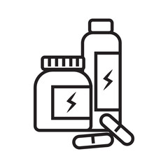 Sports supplements icon. Sport, bodybuilding icon