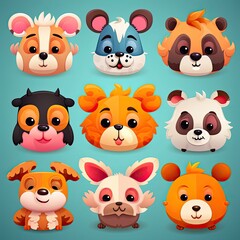 Naklejka premium set of animals