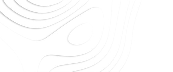 White paper cut background. Abstract realistic papercut decoration textured with wavy layers, paper cut topography vector art background banner texture website template.