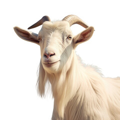 Goat closeup on transparent background