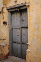 An old door in a village in India