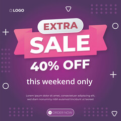 sales flyer templates with discount and weekend offer
