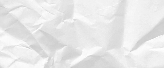 White crumpled paper texture background, clean white paper, wrinkled, abstract background, Vector white paper texture. 