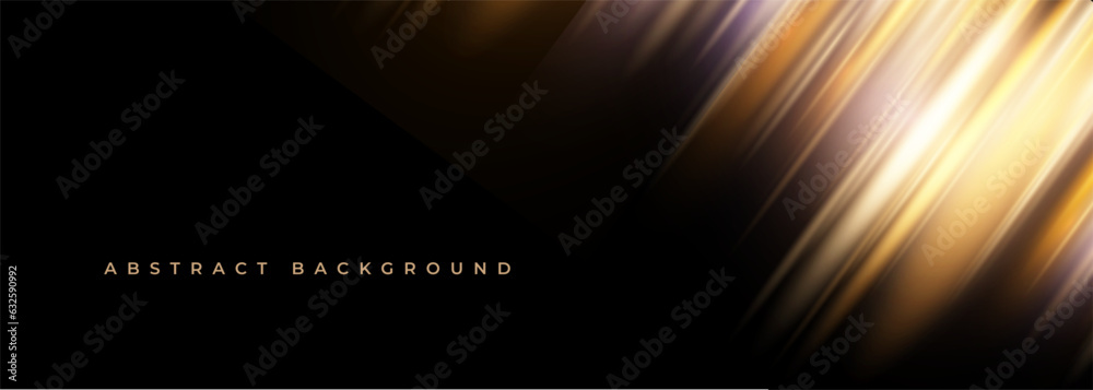 Aufkleber black abstract background with colored stripes. modern dark wide abstract banner design. vector illu