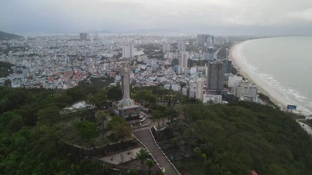 The aerial view of Vung Tau in Vietnam