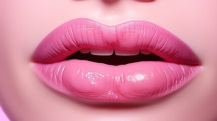  pink lips isolated 