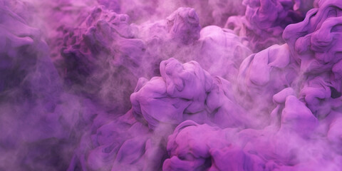 Purple Dense Liquid Ink Smoky and Foggy Abstract Background AI Generative