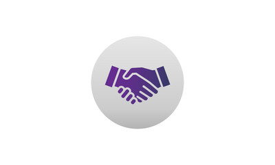 Business partners handshake web icon. Successful deal. Vector isolated vector pictogram