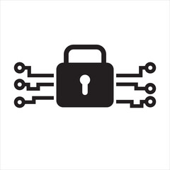 private lock icon vector illustration symbol