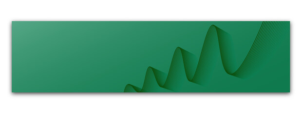 Green abstract web banner with lines. Illustration of an background with waves. Pattern with green wave. Vector