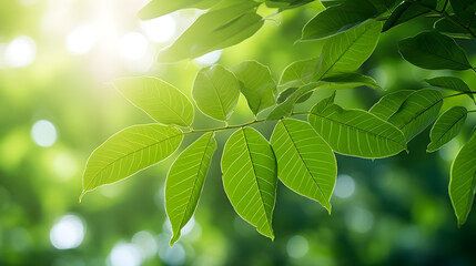 Fototapeta na wymiar Green leaf for nature background