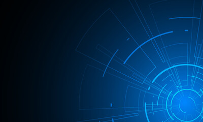 Sci fi futuristic user interface, HUD, Technology abstract background , Vector illustration.	
