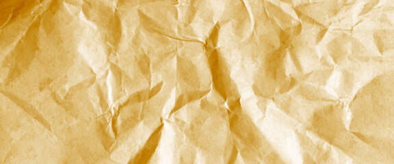 Creased Craft light brown color recyclable organic paper bag texture background, old dark brown crumpled paper texture, brown striped recycle Kraft paper, crumpled grunge texture sample.
