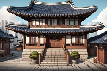 Fototapeta premium korea tradinal building