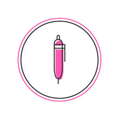 Filled outline Pen icon isolated on white background. Vector