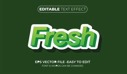 3D vegan Fresh editable text effect