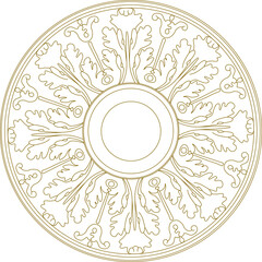 Vector sketch illustration design baground pattern rosette detailed classic roman greek floral style