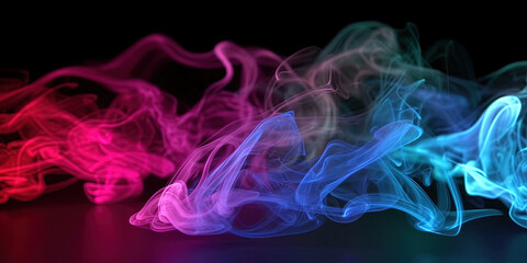 Obraz premium Purple Color Neon Liquid Smoke Very Detailed Abstract Background AI Generative