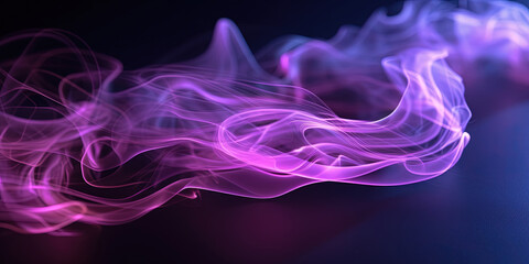 Fototapeta premium Neon Liquid Smoke Purple Color Very Detailed Abstract Background AI Generative