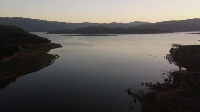 Aerial View of Lake Casitas, Oak View, Ventura County