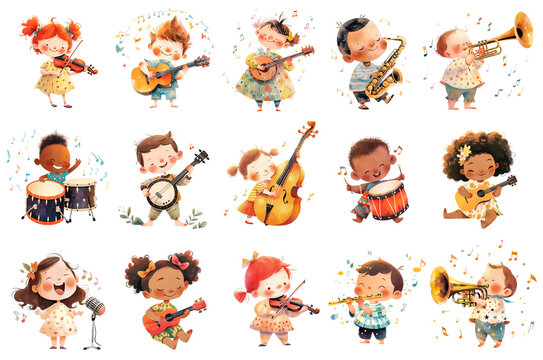 Kids Music Cartoon Images – Browse 61,592 Stock Photos, Vectors, and Video