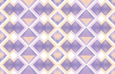 Geometric ethnic oriental ikat pattern traditional Design for background,carpet,wallpaper,clothing,wrapping,Batik,fabric,Vector illustration.embroidery style.