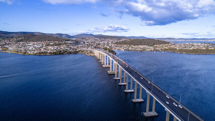 Obraz premium Aerial picture of Tasman bridge