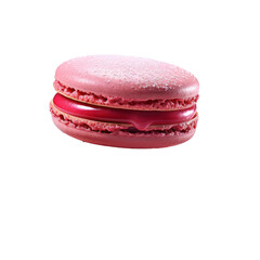 Raspberry macarons with raspberry filling.