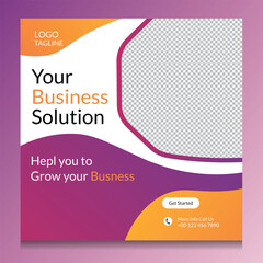 Digital marketing agency and corporate social media post template