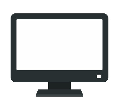 Monitor. Vector illustration isolated on white background. Vector clipart.
