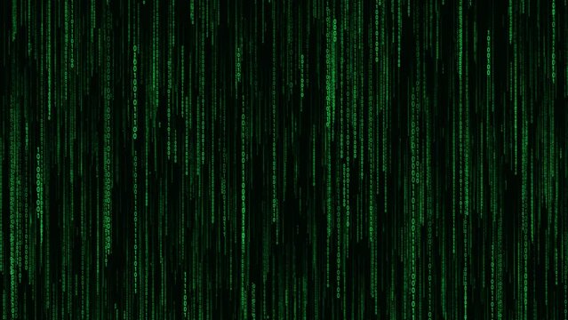 matrix rain of digital HEX code. Computer generated abstract technology concept. sci-fi effect a symbol of obscure technology computer source code, hacking, AI takeover. science, programming