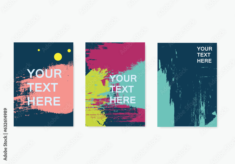 Fototapete modern graphics for hipsters. paint background with dynamic frame. vector frame element for design c