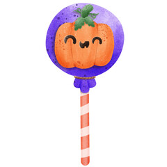 Halloween candy watercolor element illustration PNG 