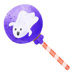 Halloween candy watercolor element illustration PNG 