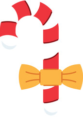 Christmas candy cane flat icon