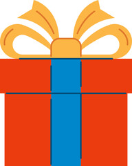 Christmas gift box flat icon