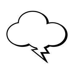 Speech  bubble  icon. Flat  design. Isolated white background