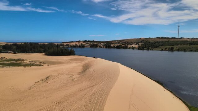 The aerial view of Mui Ne in Vietnam