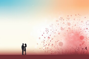 Fototapeta premium Couple in love, beautiful desktop background