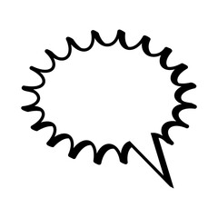 Speech  bubble  icon. Flat  design. Isolated white background