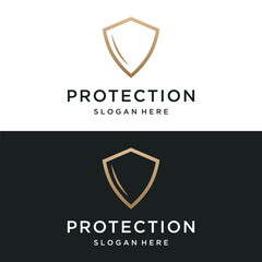 Protection Logo design with modern and unique shield concept.Logo for business , protection , web.