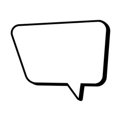 Speech  bubble  icon. Flat  design. Isolated white background